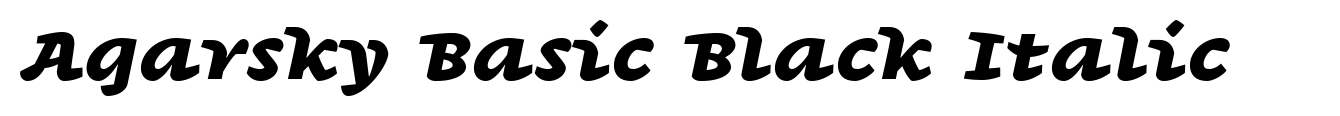 Agarsky Basic Black Italic